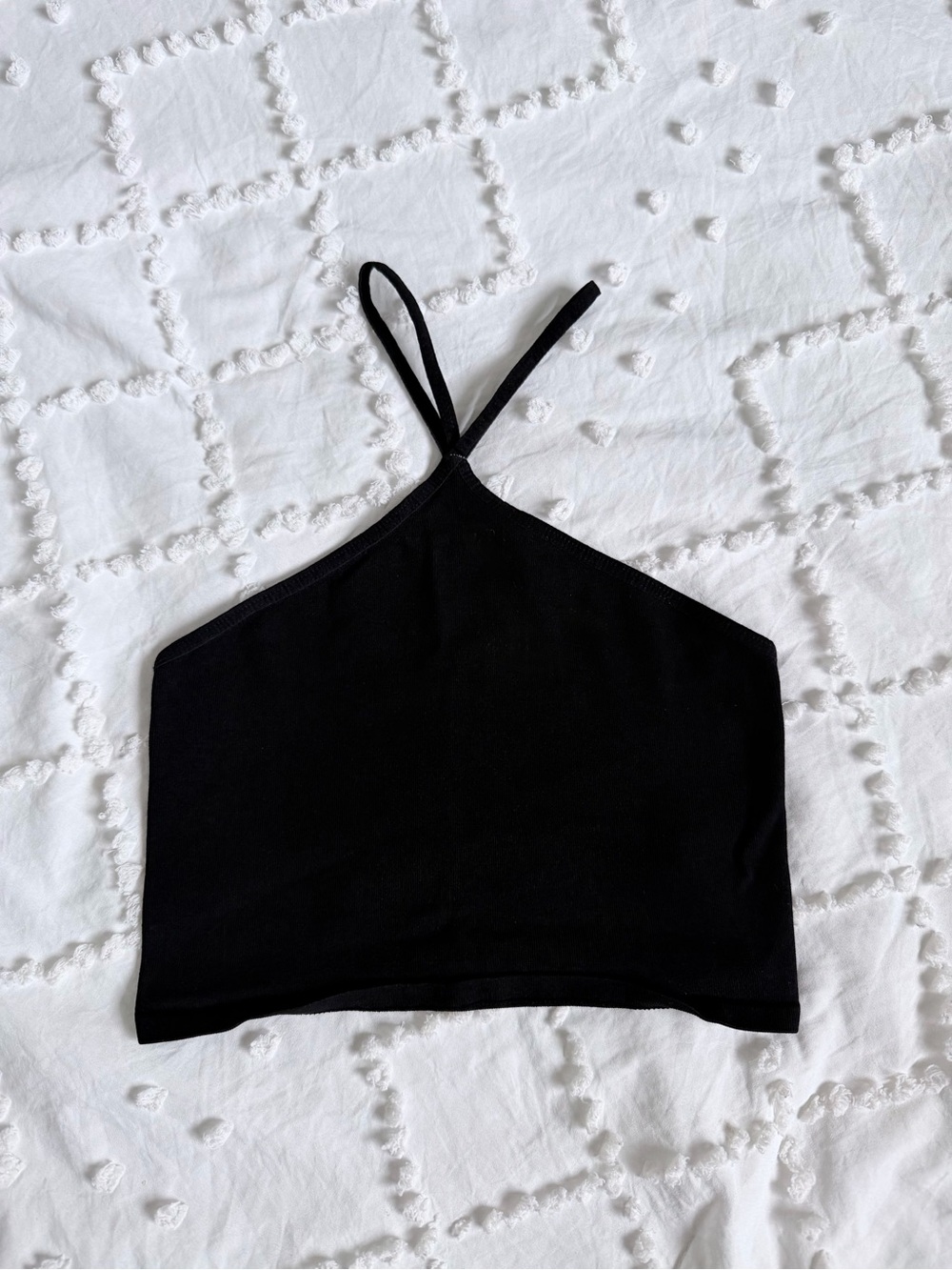 Free People Intimately Black Strappy Halter Crop Top XS/S